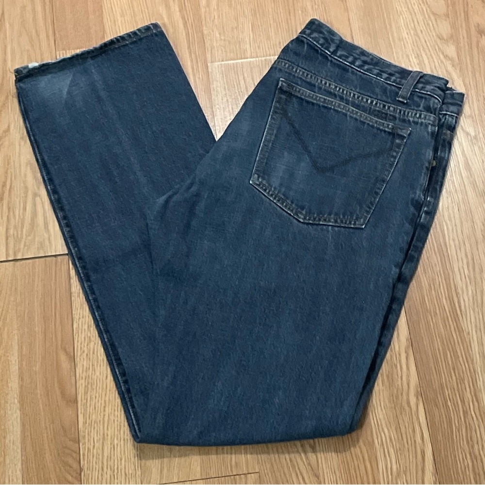 John Varvatos Mens Straight Leg Bowery Jeans 36 (36x33) Dark Blue Western Denim